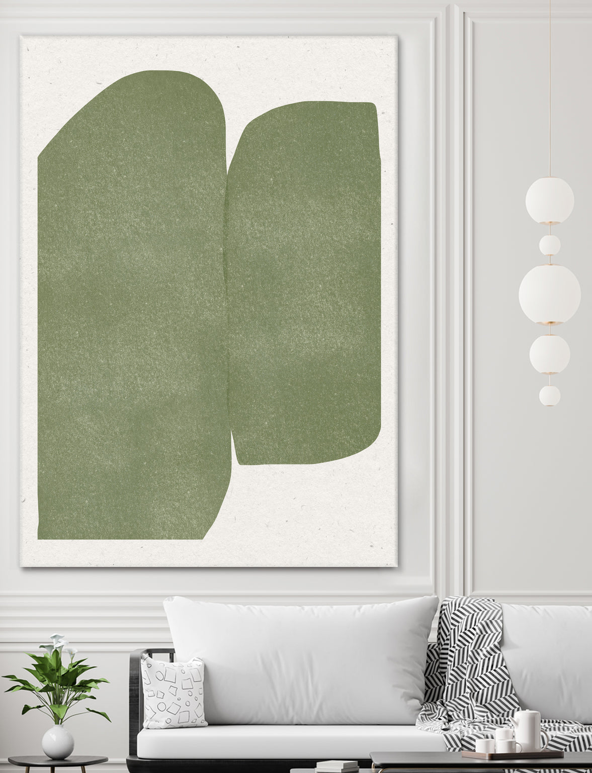 Green Paper Cut Modern by THE MIUUS STUDIO on GIANT ART - watercolor abstract