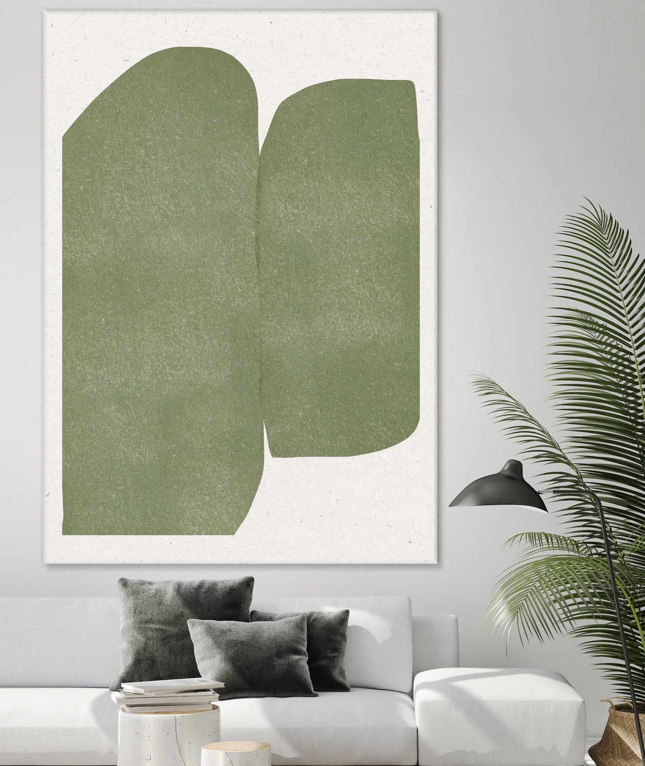 Green Paper Cut Modern by THE MIUUS STUDIO on GIANT ART - watercolor abstract