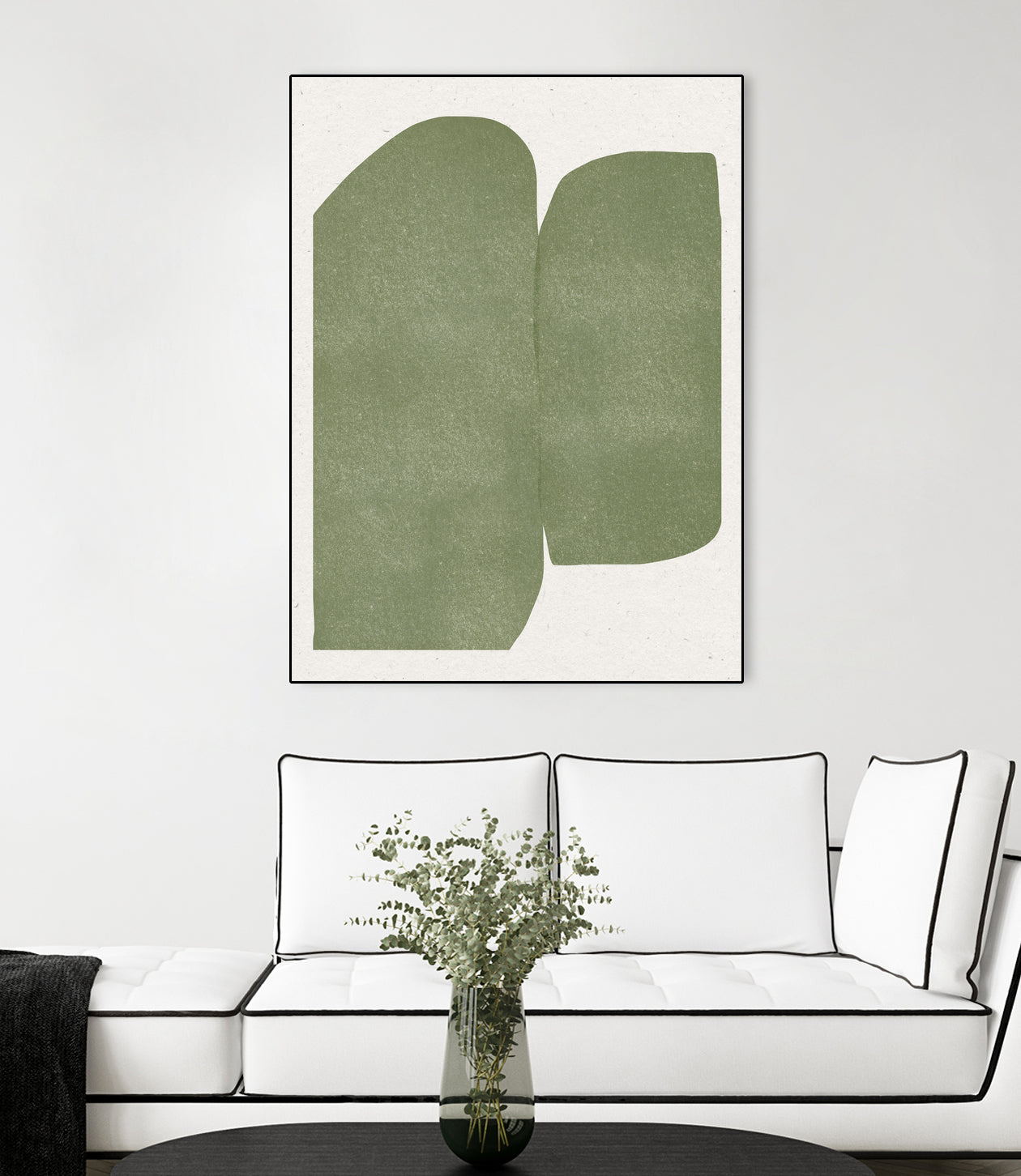 Green Paper Cut Modern by THE MIUUS STUDIO on GIANT ART - watercolor abstract