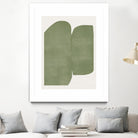 Green Paper Cut Modern by THE MIUUS STUDIO on GIANT ART - watercolor abstract