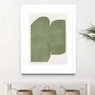 Green Paper Cut Modern by THE MIUUS STUDIO on GIANT ART - watercolor abstract