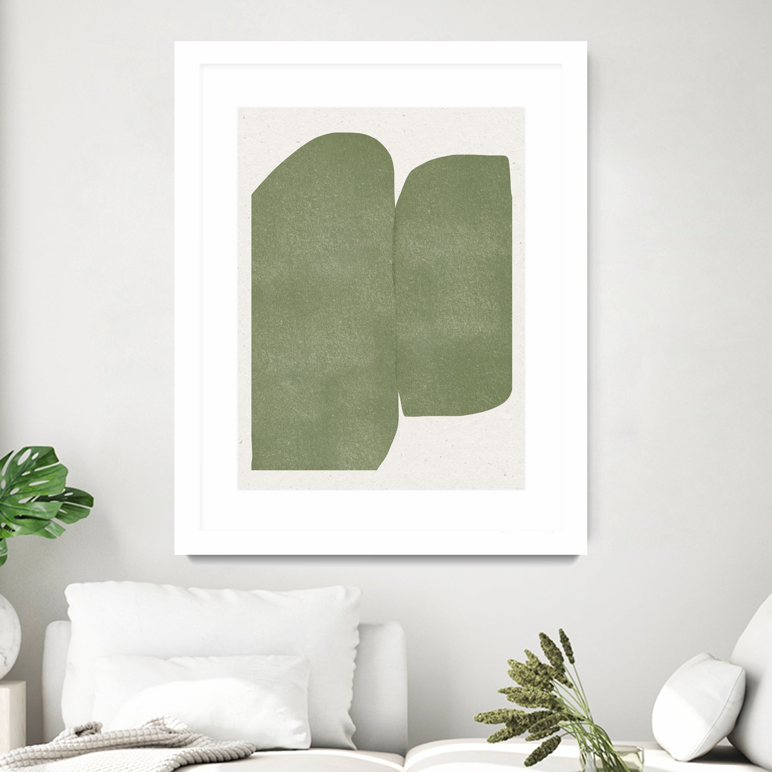 Green Paper Cut Modern by THE MIUUS STUDIO on GIANT ART - watercolor abstract