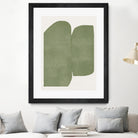 Green Paper Cut Modern by THE MIUUS STUDIO on GIANT ART - watercolor abstract