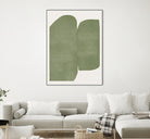 Green Paper Cut Modern by THE MIUUS STUDIO on GIANT ART - watercolor abstract