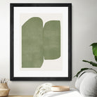 Green Paper Cut Modern by THE MIUUS STUDIO on GIANT ART - watercolor abstract