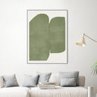 Green Paper Cut Modern by THE MIUUS STUDIO on GIANT ART - watercolor abstract