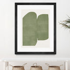 Green Paper Cut Modern by THE MIUUS STUDIO on GIANT ART - watercolor abstract