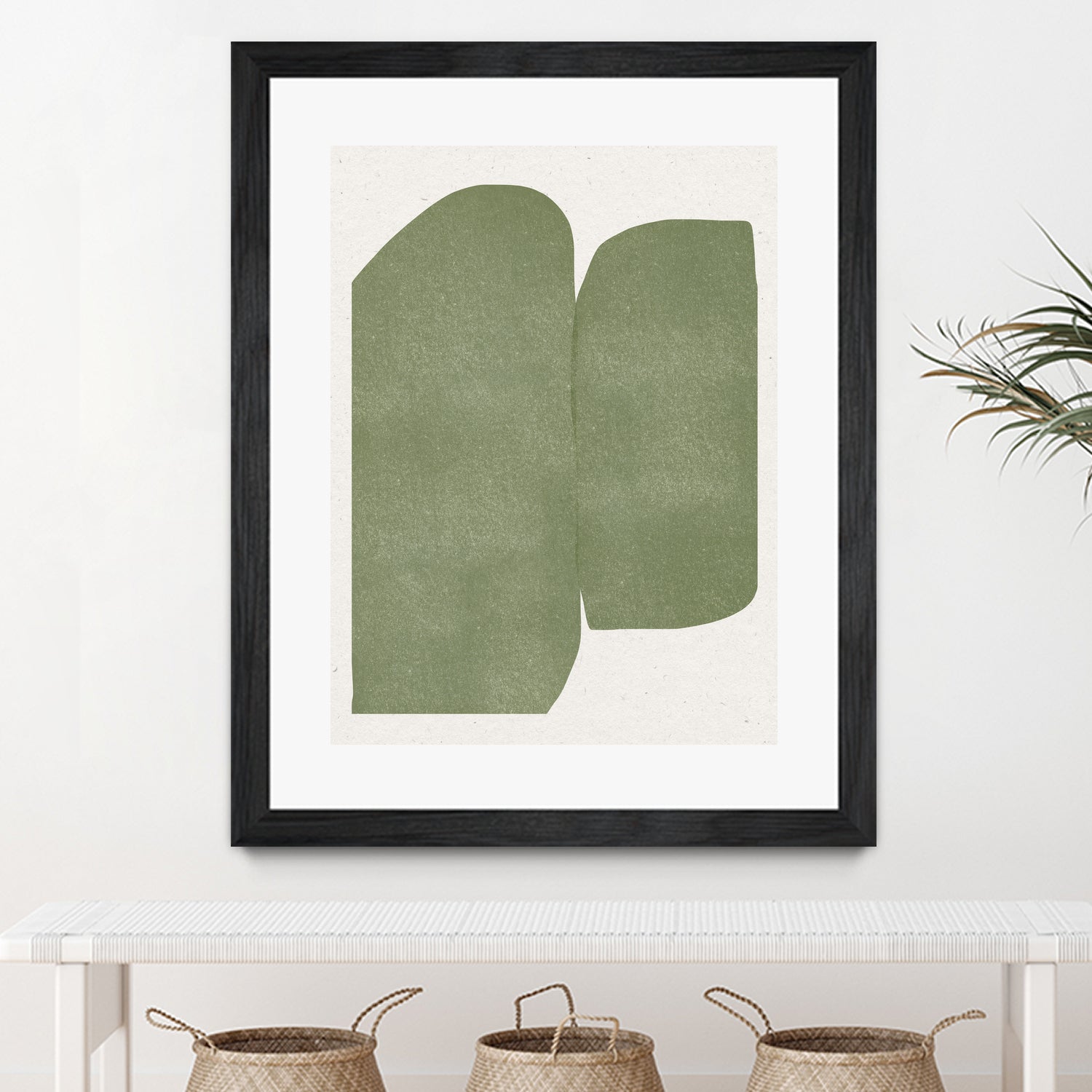 Green Paper Cut Modern by THE MIUUS STUDIO on GIANT ART - watercolor abstract