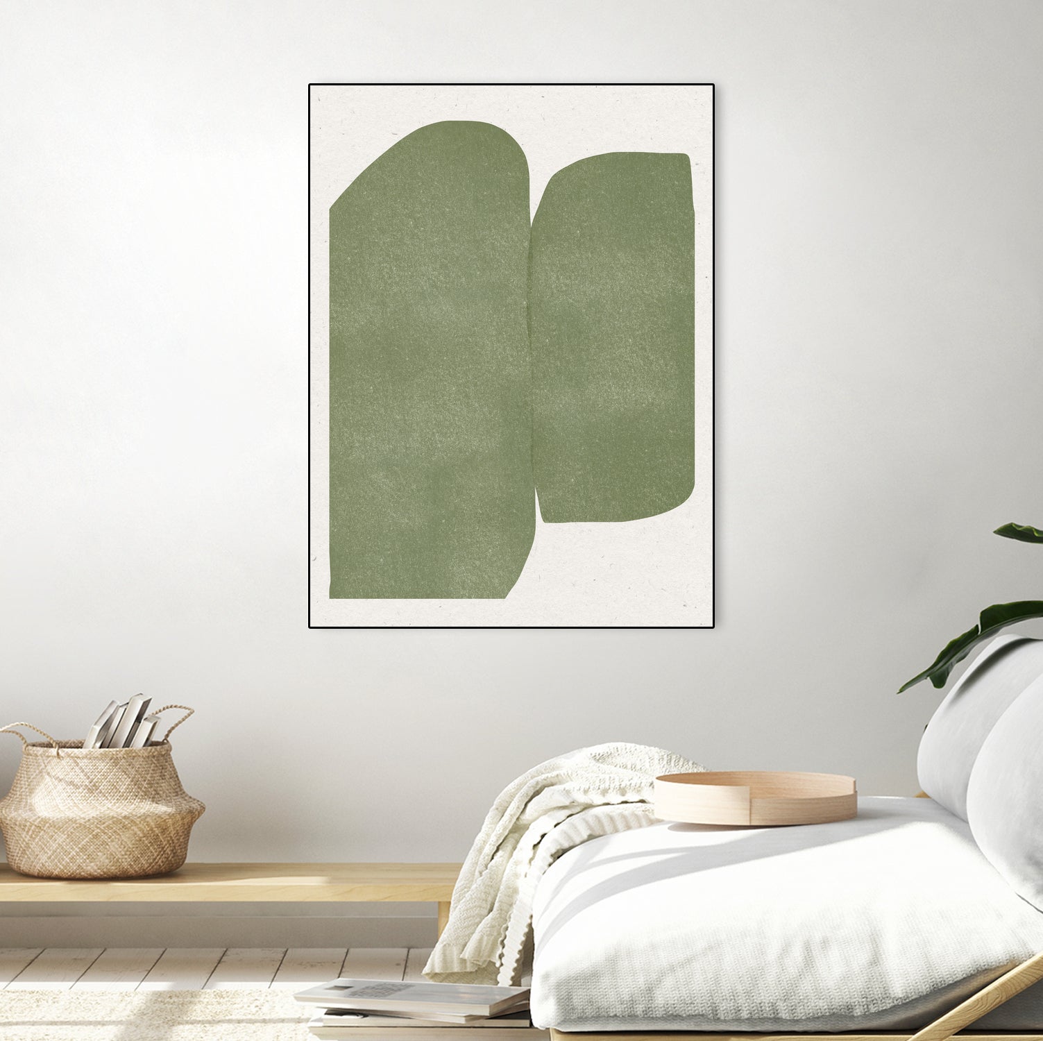 Green Paper Cut Modern by THE MIUUS STUDIO on GIANT ART - watercolor abstract