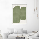 Green Paper Cut Modern by THE MIUUS STUDIO on GIANT ART - watercolor abstract