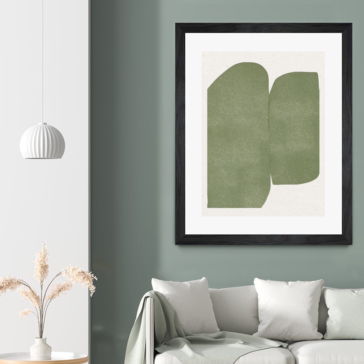 Green Paper Cut Modern by THE MIUUS STUDIO on GIANT ART - watercolor abstract