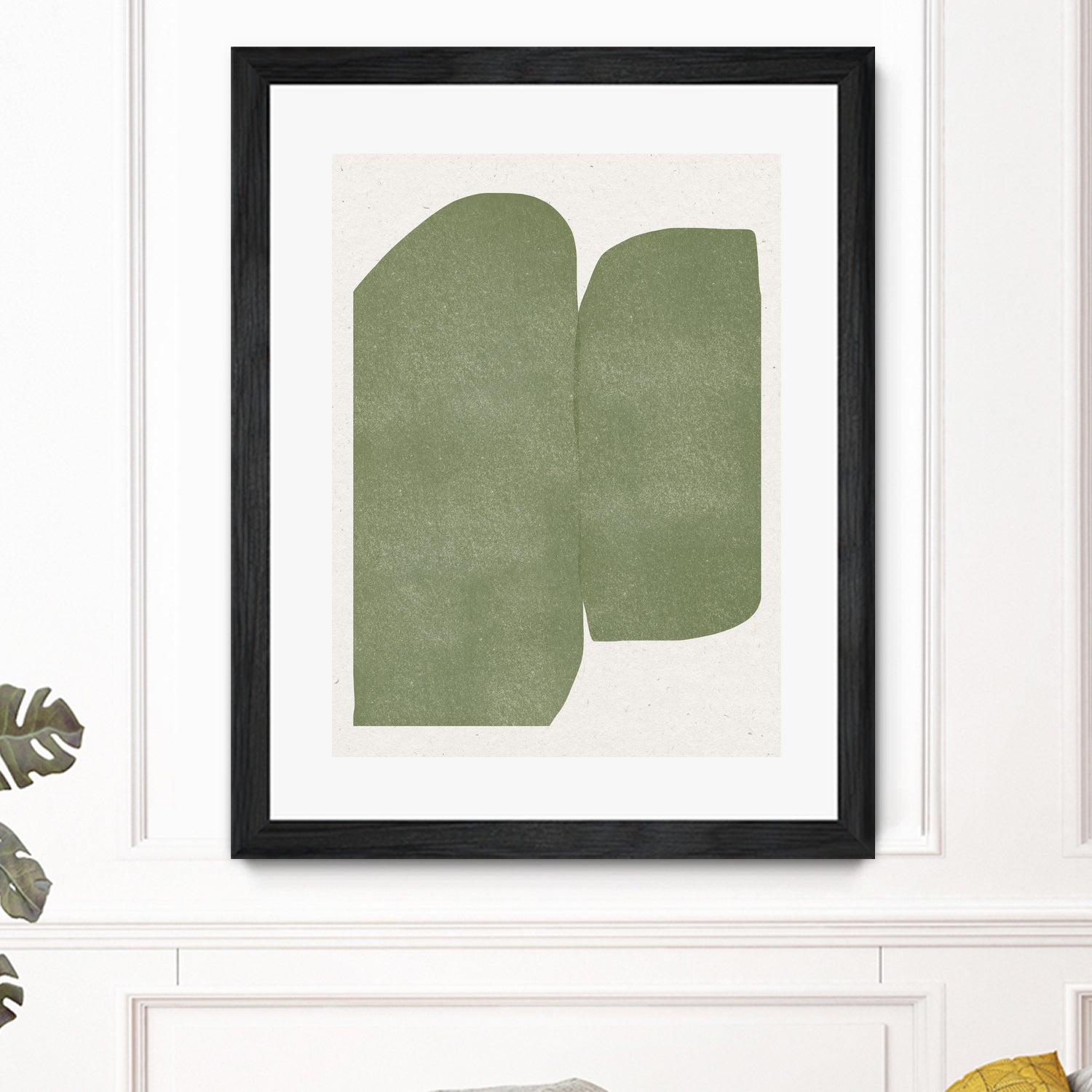 Green Paper Cut Modern by THE MIUUS STUDIO on GIANT ART - watercolor abstract