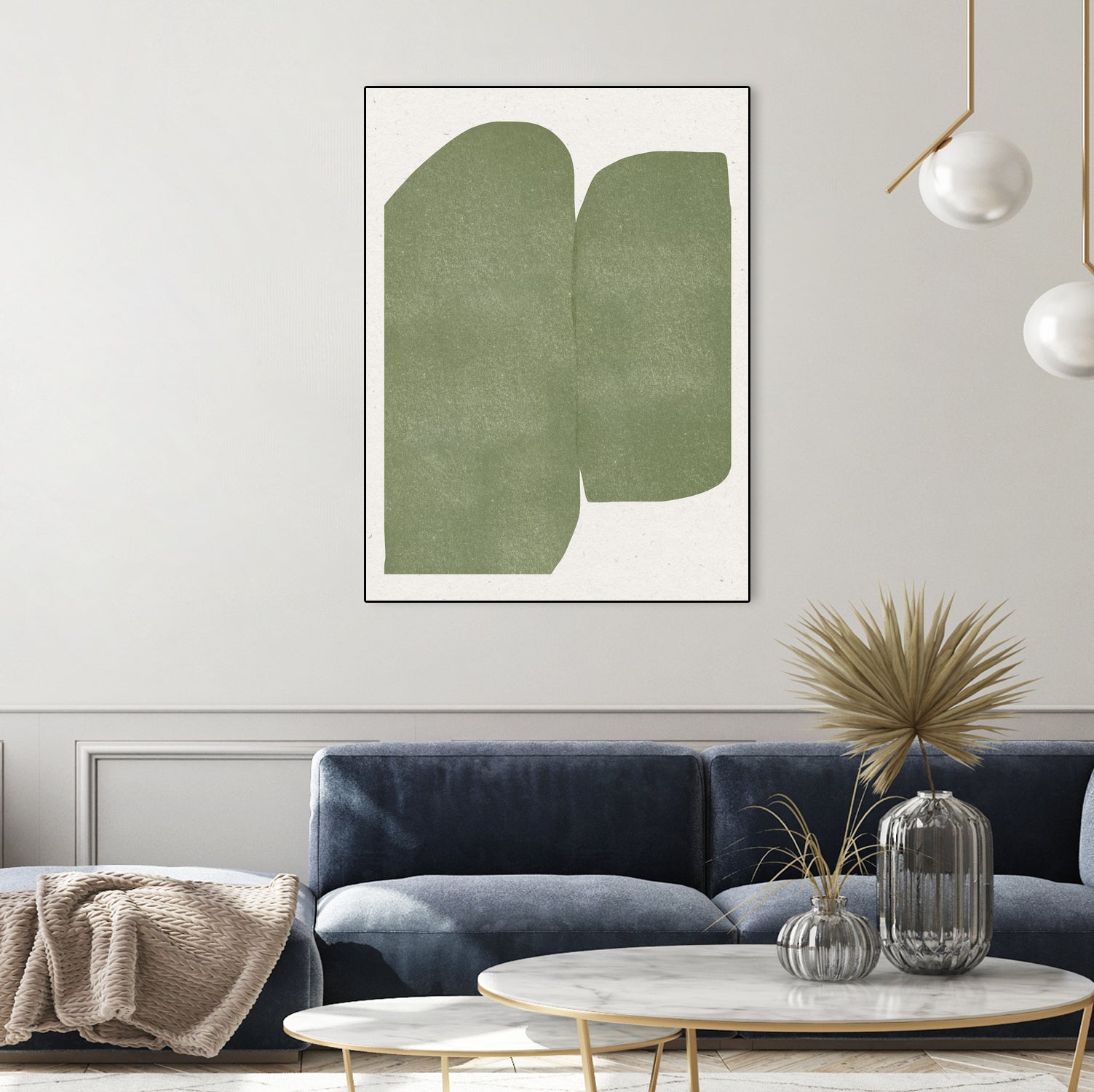 Green Paper Cut Modern by THE MIUUS STUDIO on GIANT ART - watercolor abstract