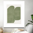 Green Paper Cut Modern by THE MIUUS STUDIO on GIANT ART - watercolor abstract