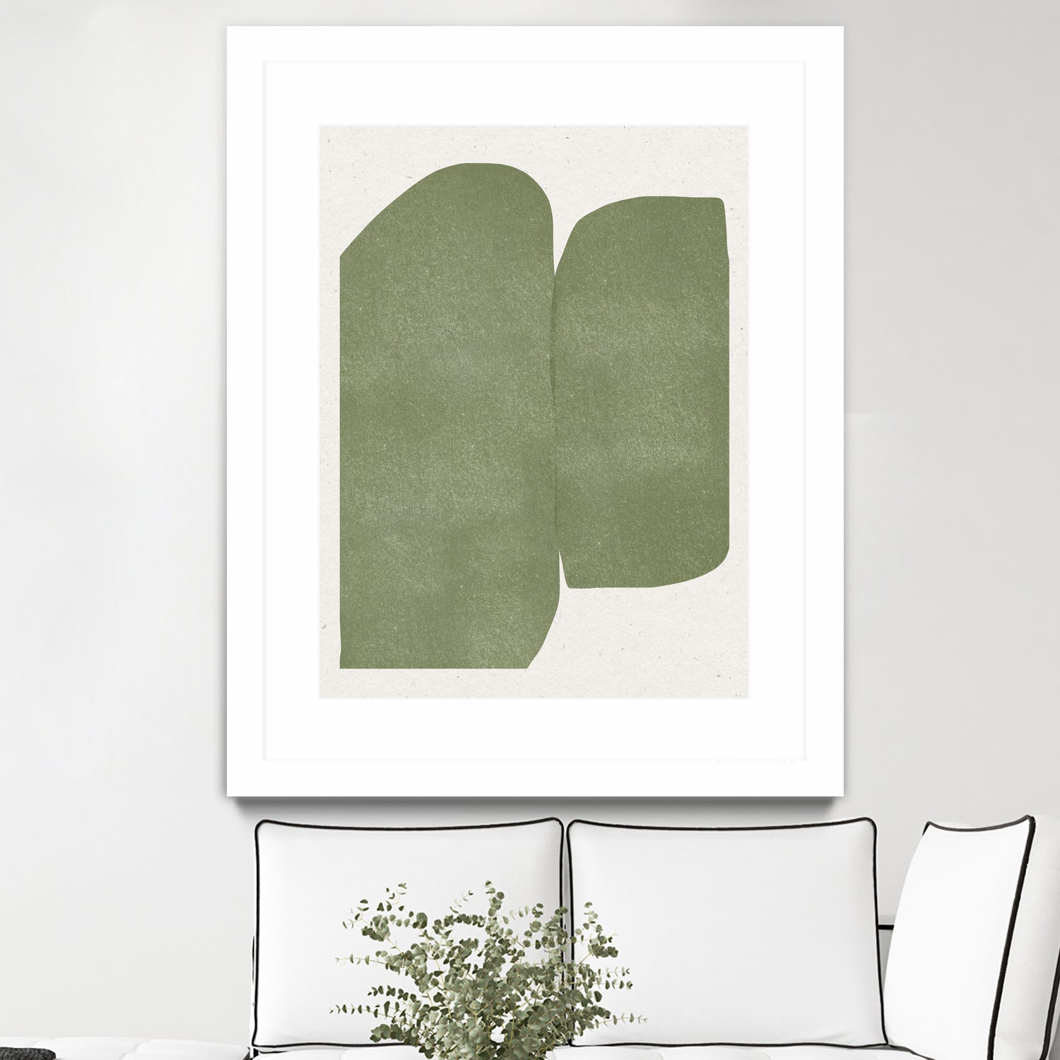 Green Paper Cut Modern by THE MIUUS STUDIO on GIANT ART - watercolor abstract