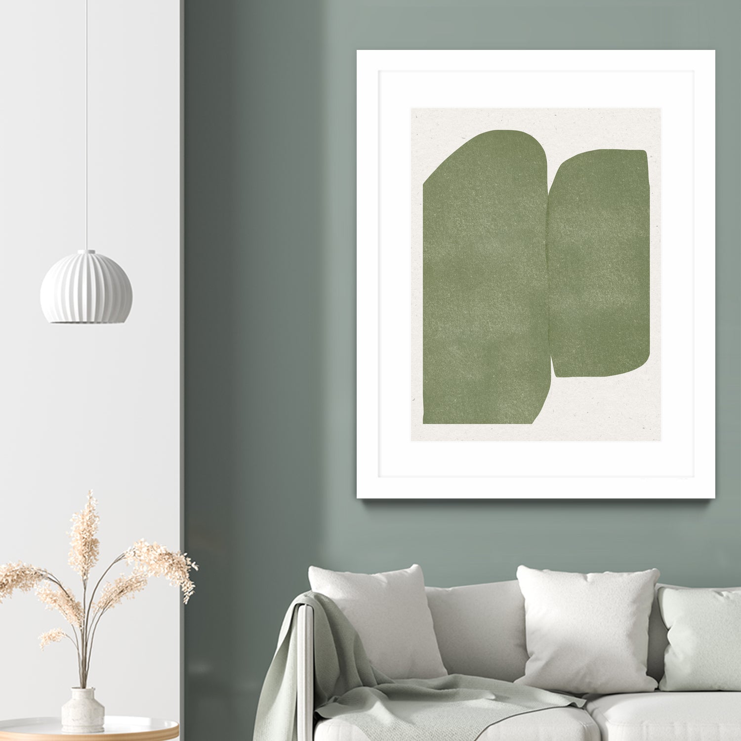 Green Paper Cut Modern by THE MIUUS STUDIO on GIANT ART - watercolor abstract