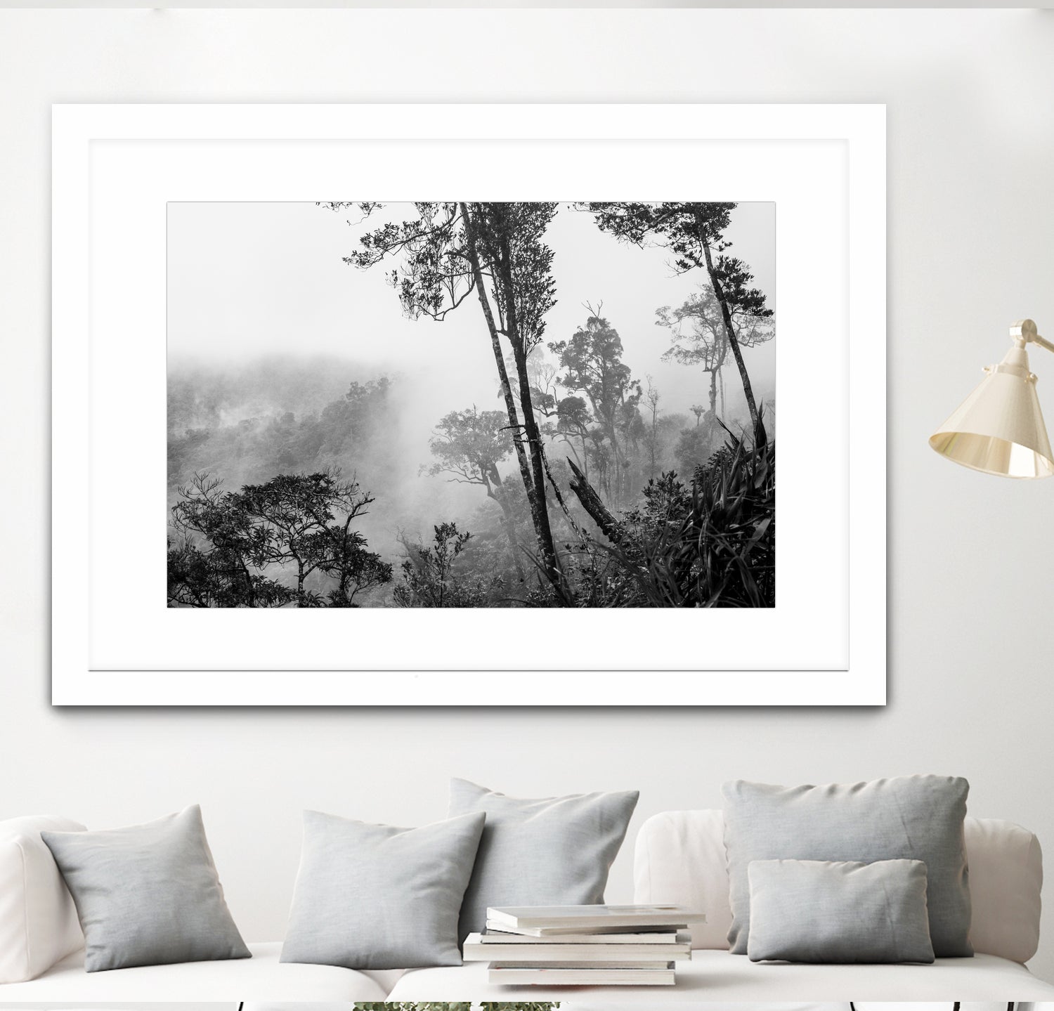 Trees in misty forest by Photolovers on GIANT ART - photograhy forest