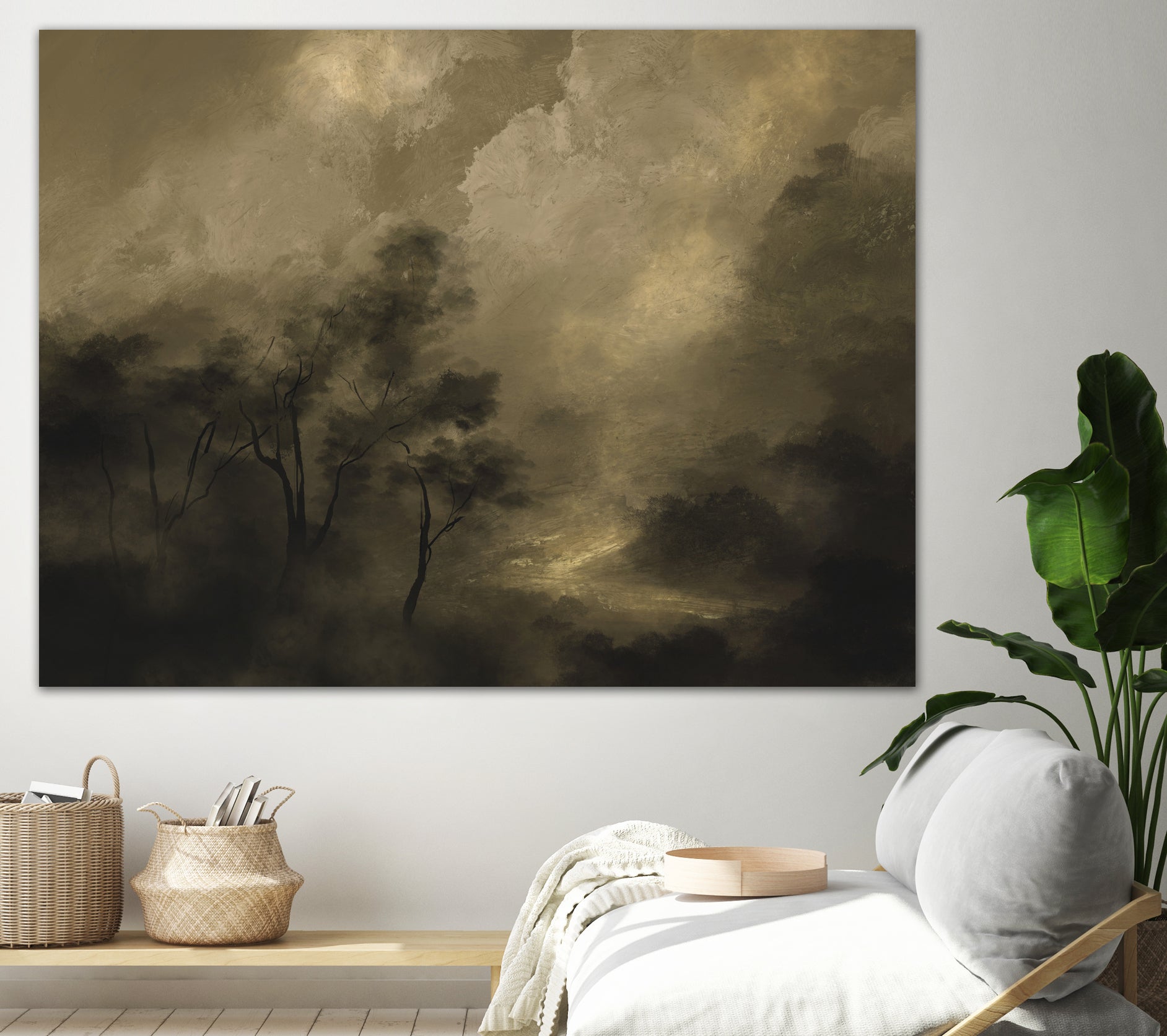 Moody Woods by Dan Hobday on GIANT ART - green hobday
