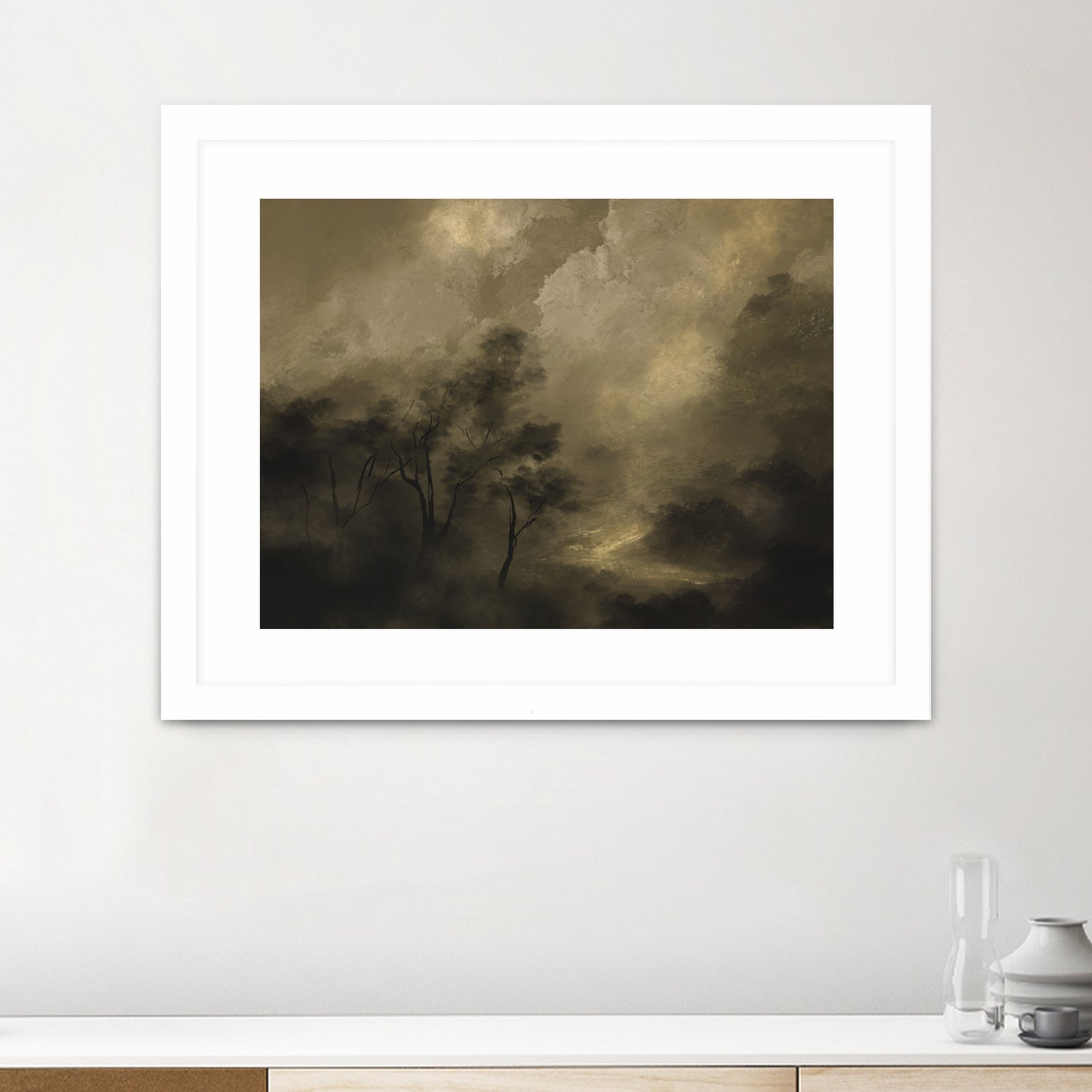 Moody Woods by Dan Hobday on GIANT ART - green hobday