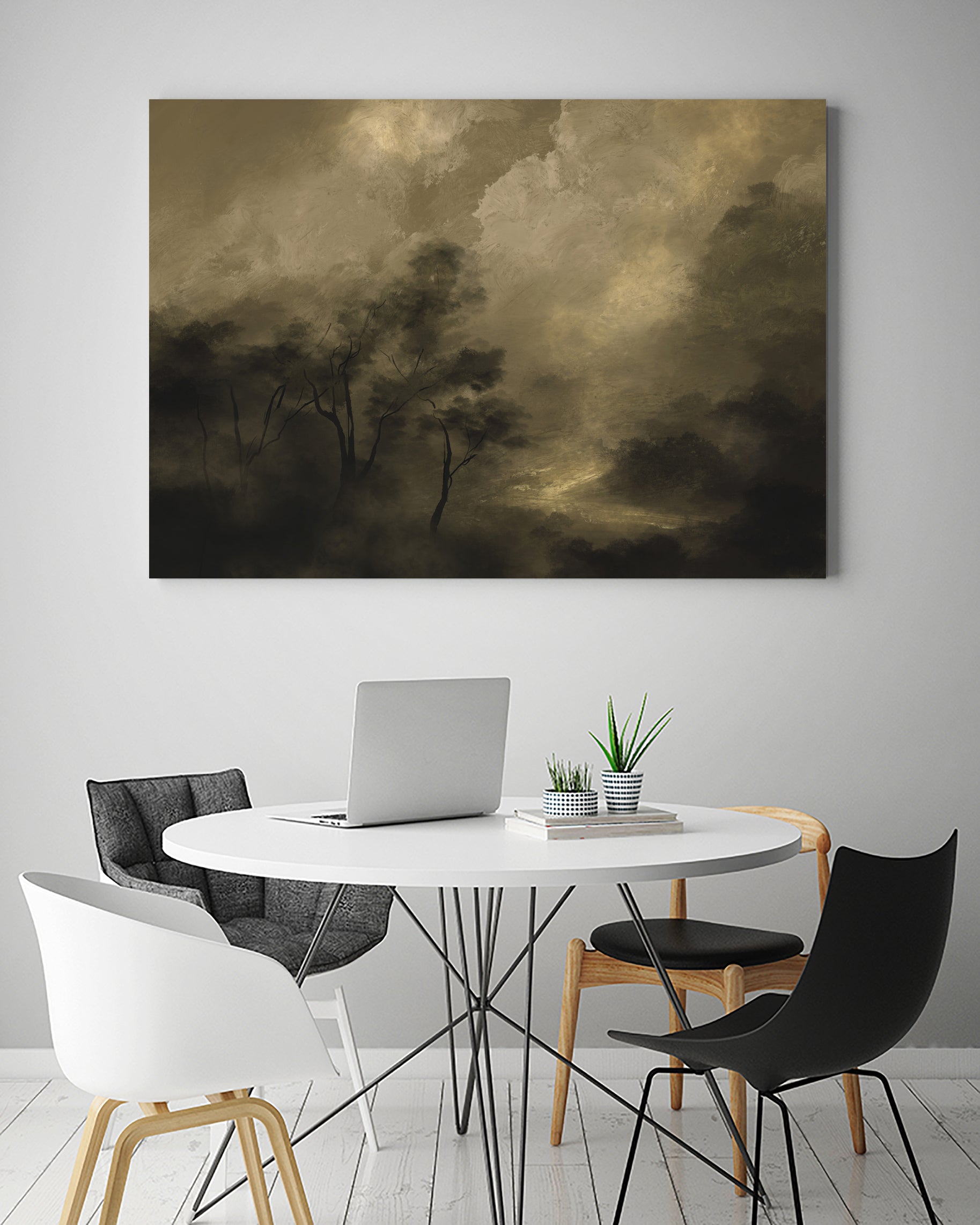 Moody Woods by Dan Hobday on GIANT ART - green hobday