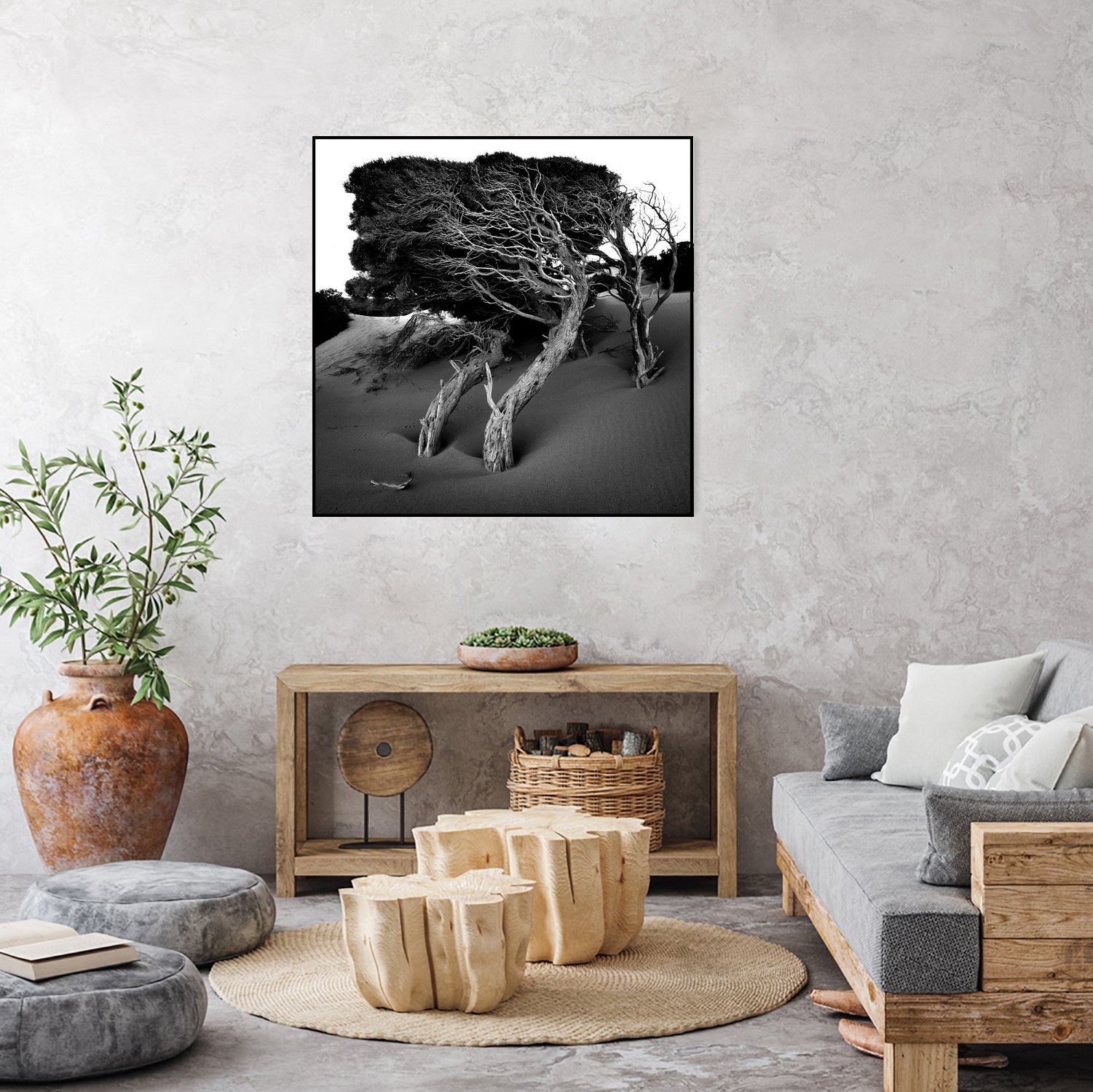 Windswept Tree by Injidup Western Australia on GIANT ART - black and white mark