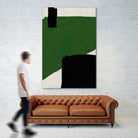 Green Beige Black Oil Abstract Painting by THE MIUUS STUDIO on GIANT ART - abstract child art