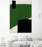 Green Beige Black Oil Abstract Painting by THE MIUUS STUDIO on GIANT ART - abstract child art