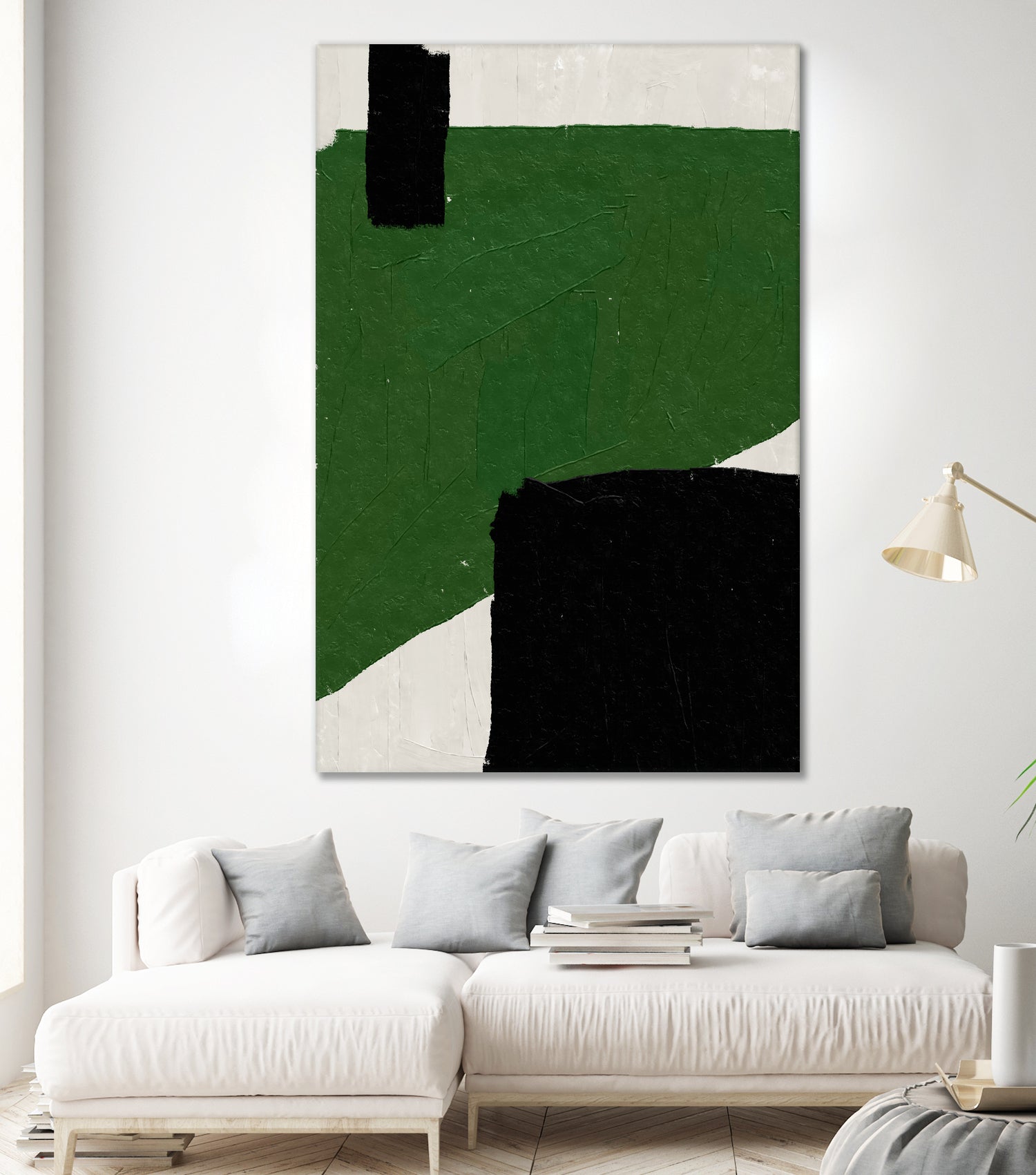 Green Beige Black Oil Abstract Painting by THE MIUUS STUDIO on GIANT ART - abstract child art