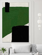 Green Beige Black Oil Abstract Painting by THE MIUUS STUDIO on GIANT ART - abstract child art