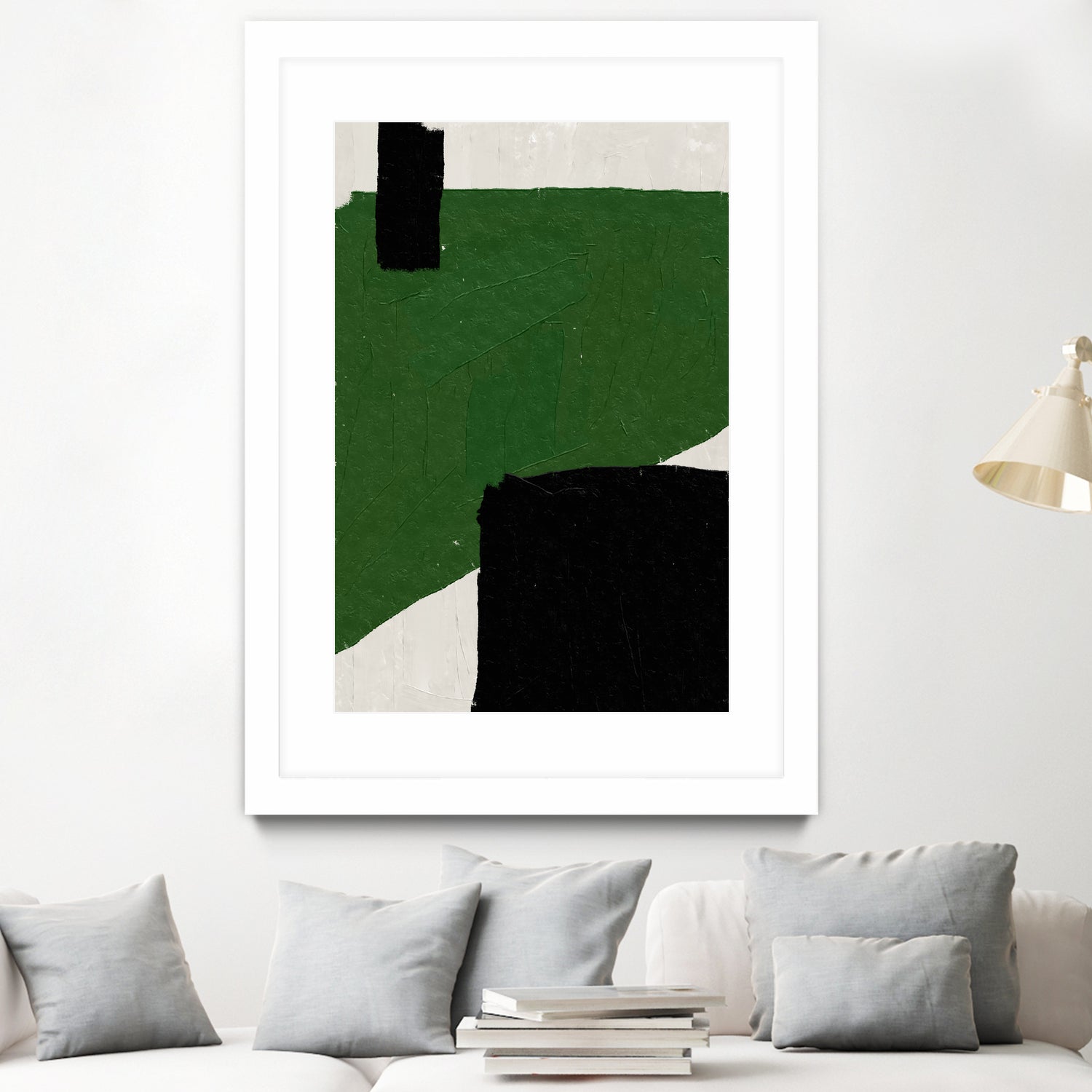 Green Beige Black Oil Abstract Painting by THE MIUUS STUDIO on GIANT ART - abstract child art