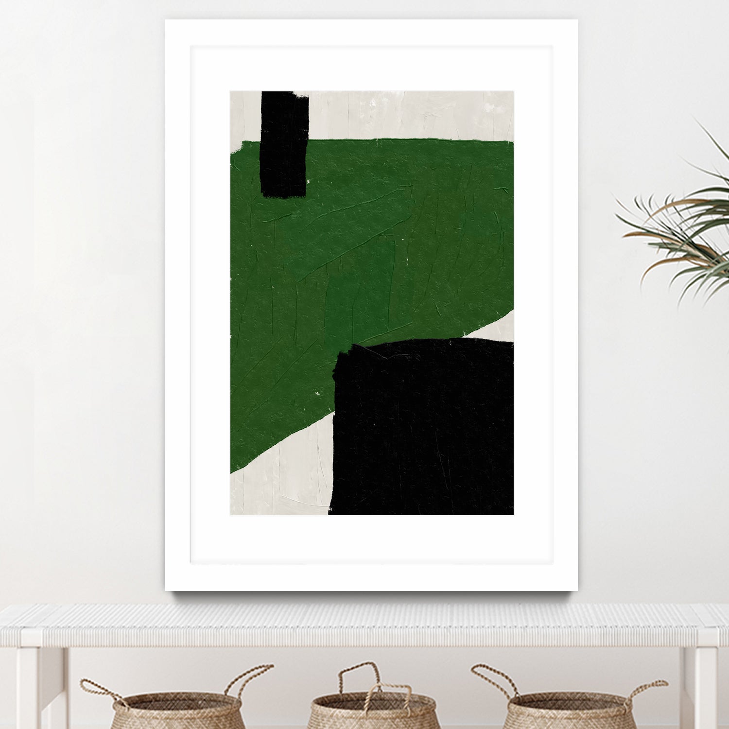 Green Beige Black Oil Abstract Painting by THE MIUUS STUDIO on GIANT ART - abstract child art