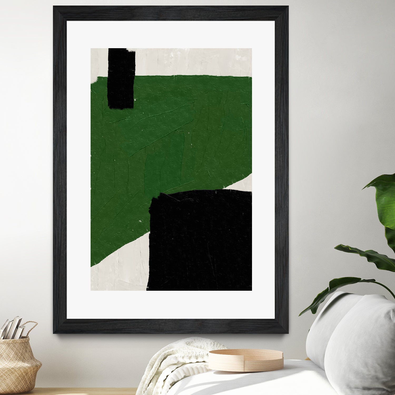 Green Beige Black Oil Abstract Painting by THE MIUUS STUDIO on GIANT ART - abstract child art