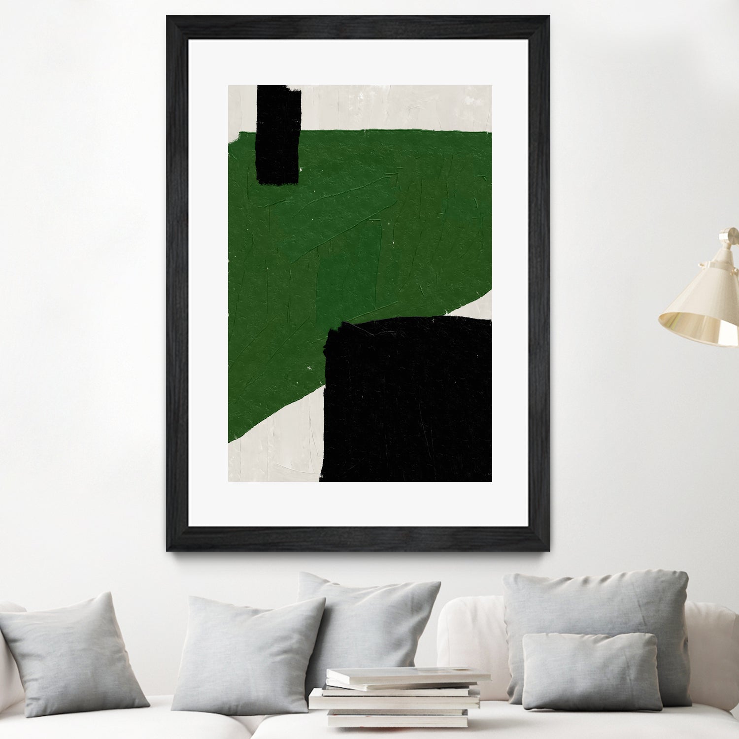 Green Beige Black Oil Abstract Painting by THE MIUUS STUDIO on GIANT ART - abstract child art