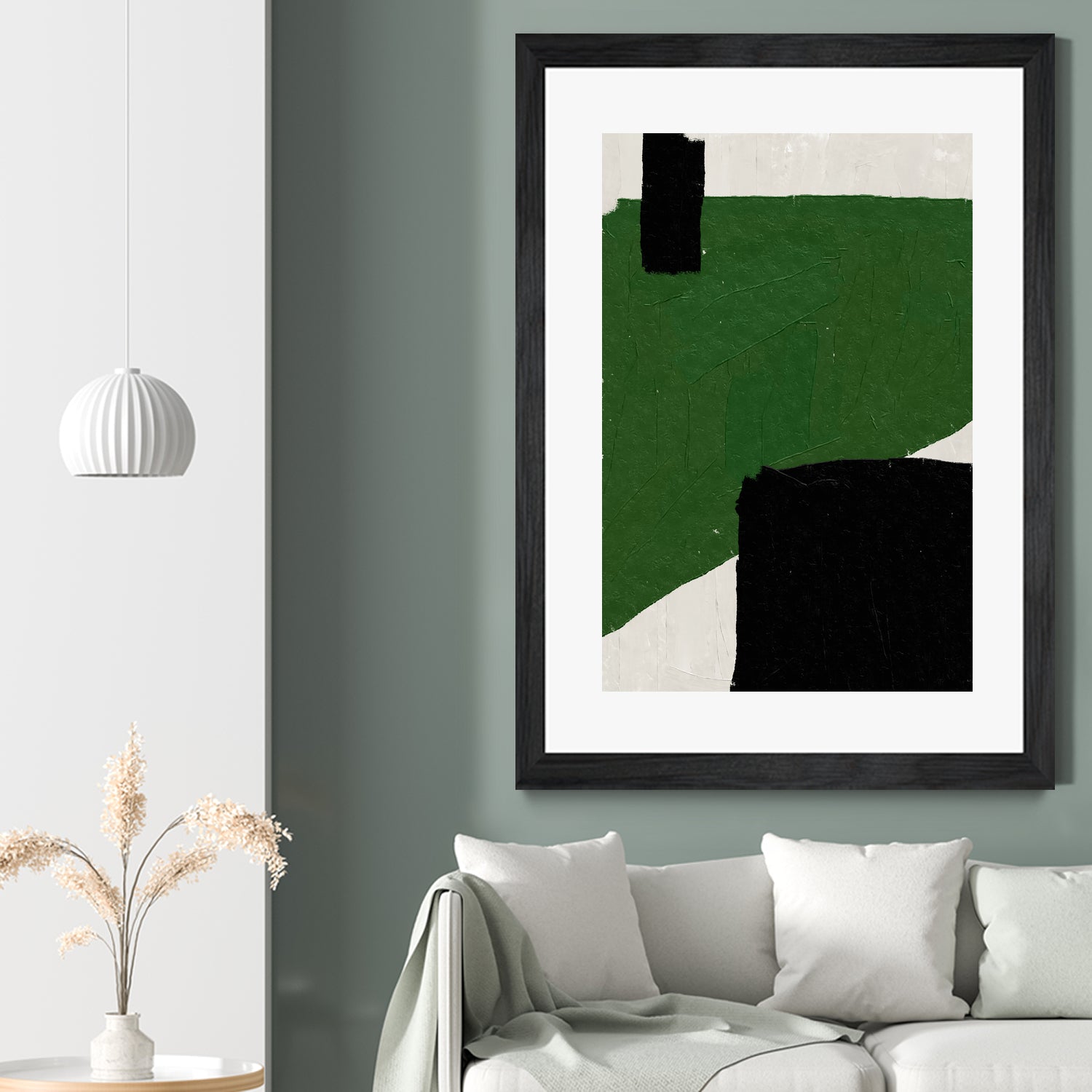 Green Beige Black Oil Abstract Painting by THE MIUUS STUDIO on GIANT ART - abstract child art