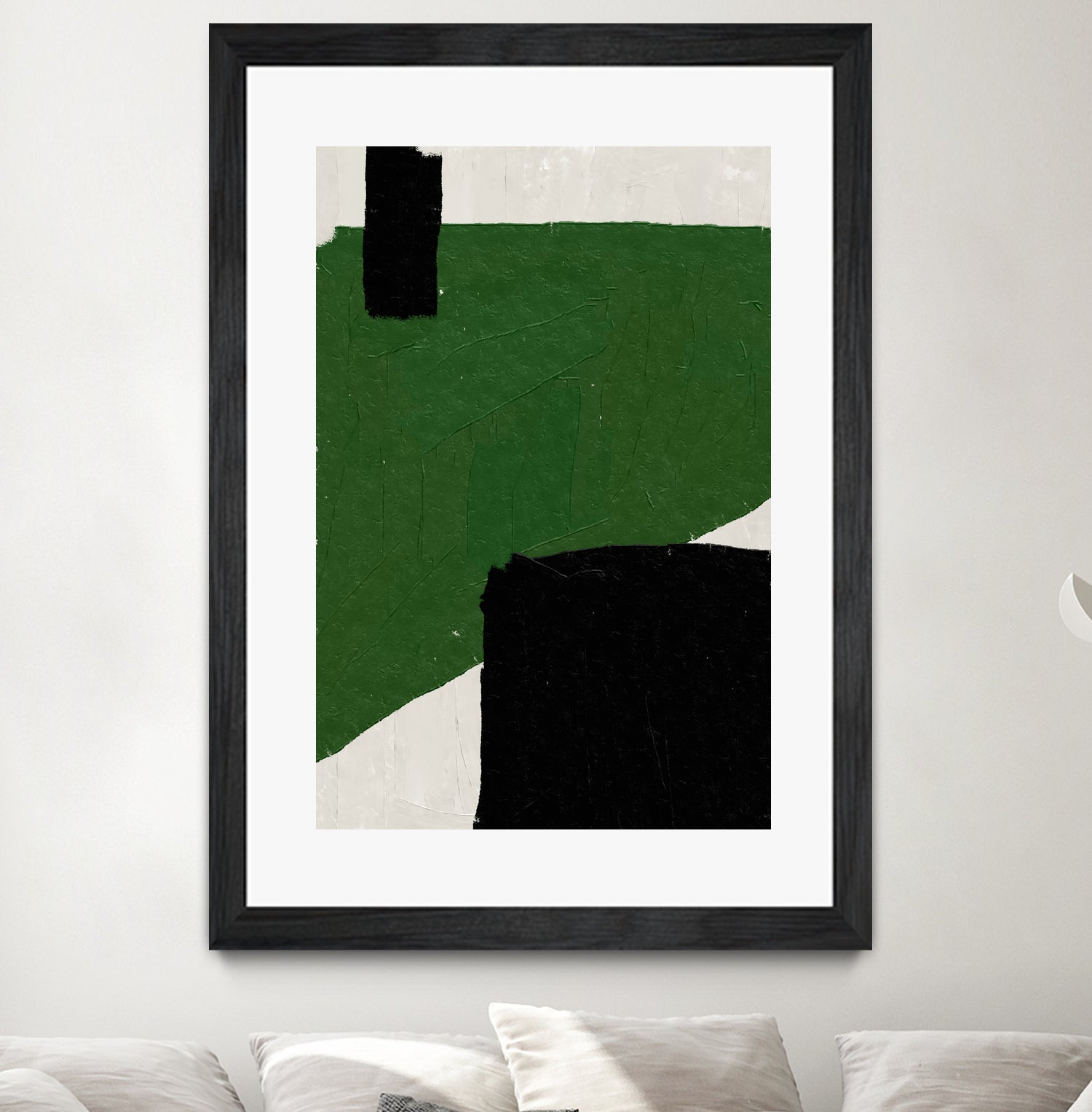 Green Beige Black Oil Abstract Painting by THE MIUUS STUDIO on GIANT ART - abstract child art