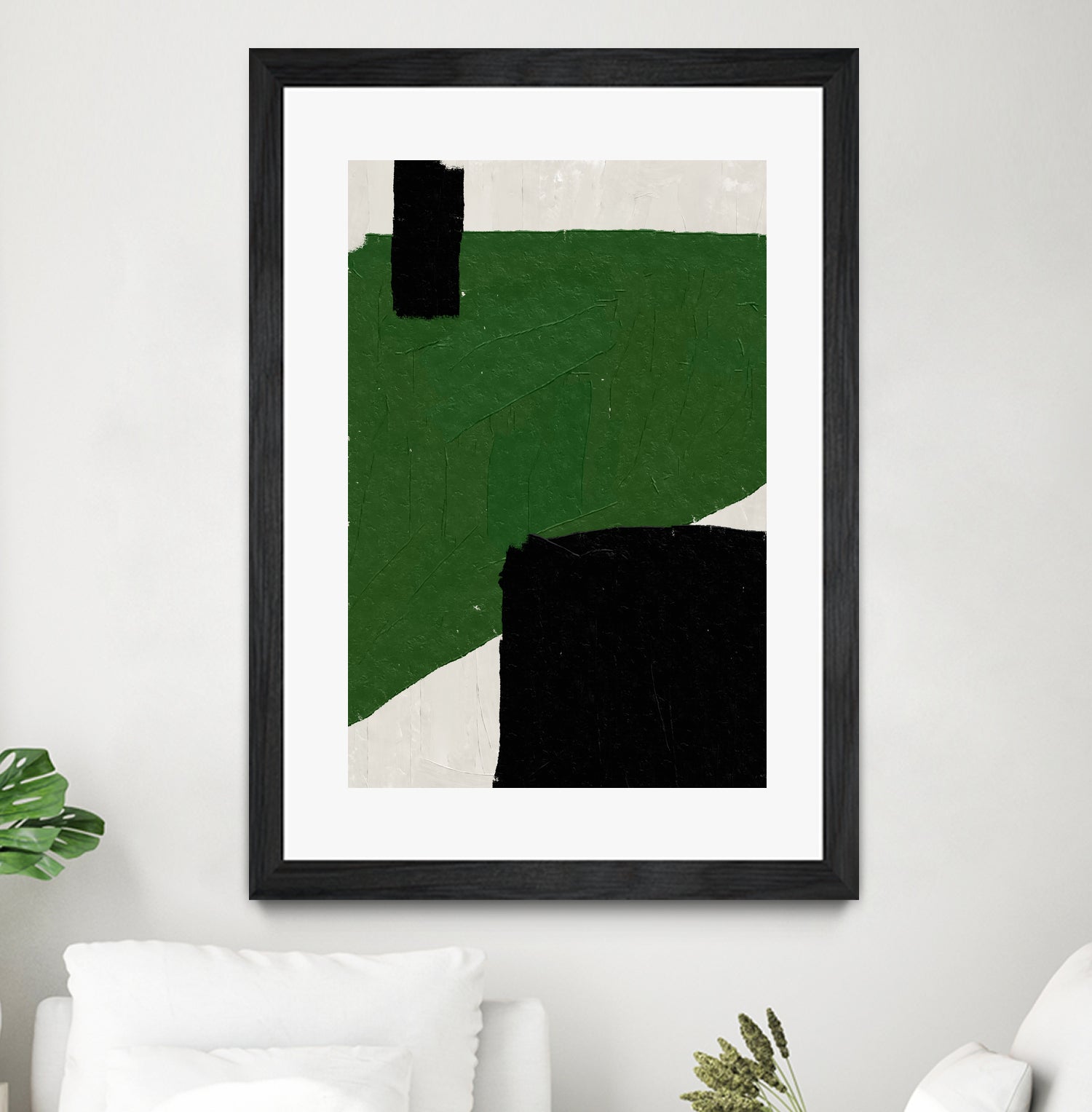 Green Beige Black Oil Abstract Painting by THE MIUUS STUDIO on GIANT ART - abstract child art