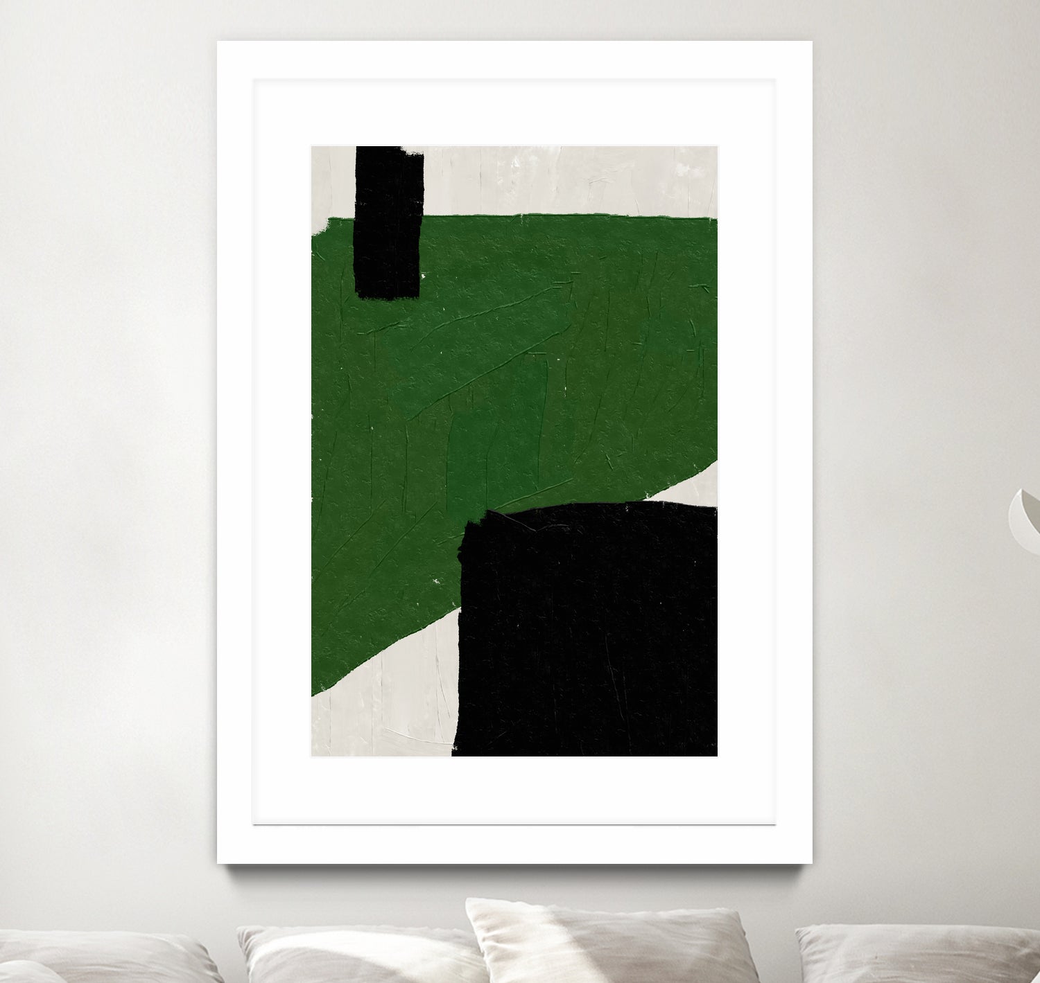 Green Beige Black Oil Abstract Painting by THE MIUUS STUDIO on GIANT ART - abstract child art