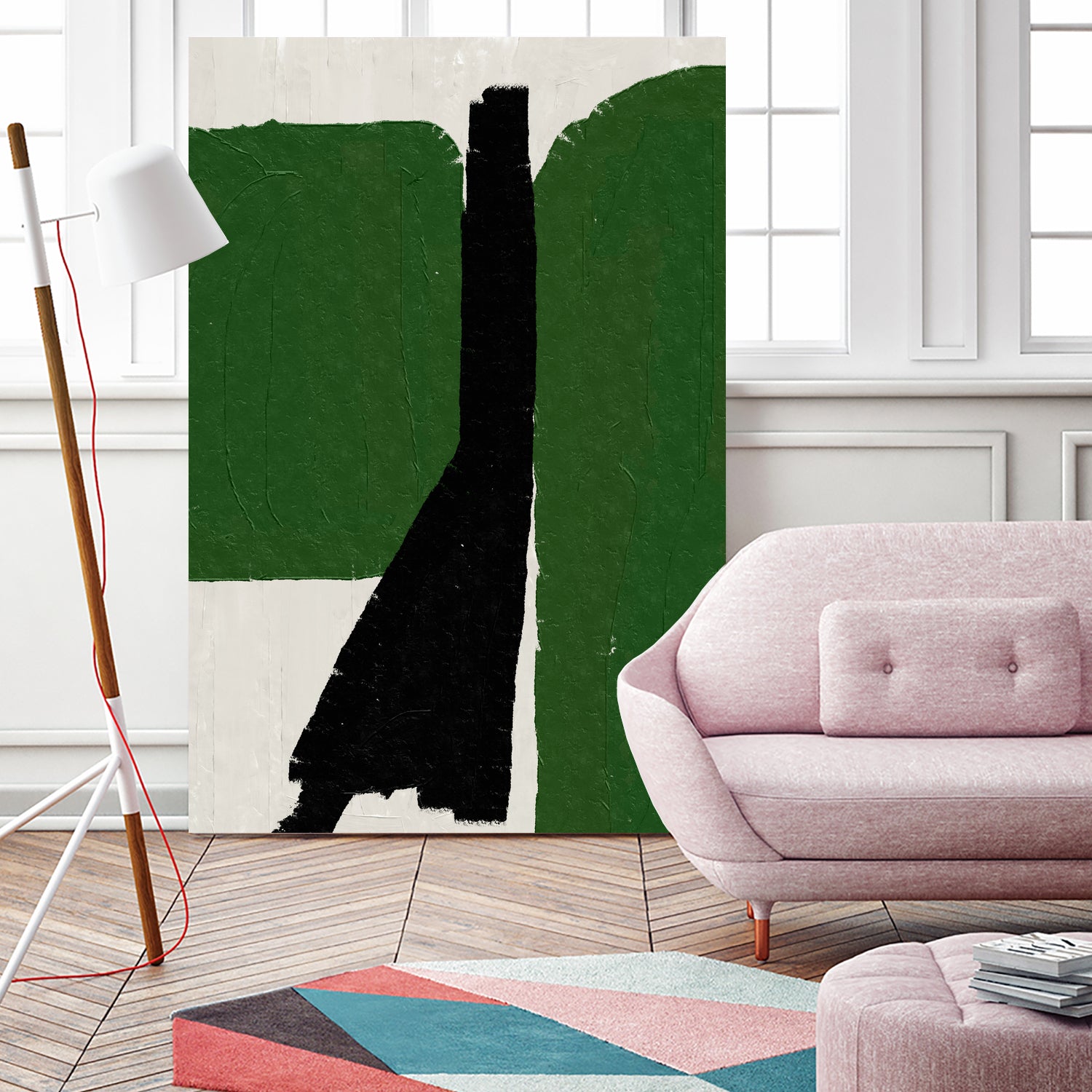 Green Black Oil Abstract by THE MIUUS STUDIO on GIANT ART - abstract painting