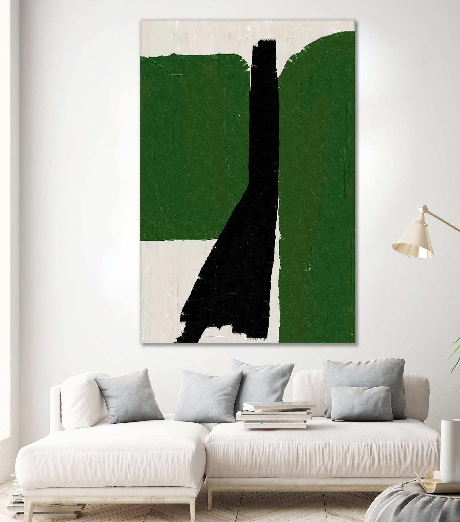 Green Black Oil Abstract by THE MIUUS STUDIO on GIANT ART - abstract painting