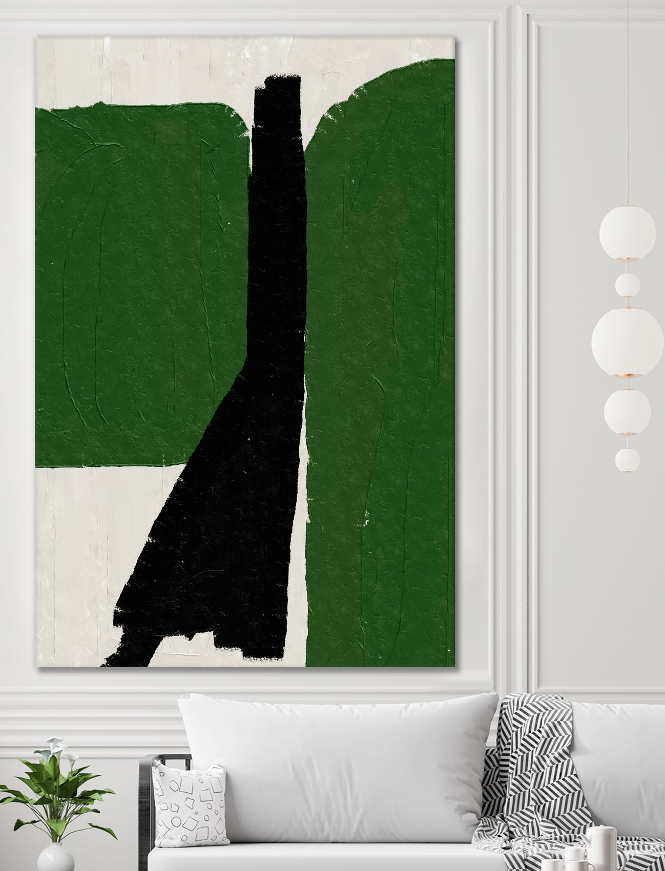 Green Black Oil Abstract by THE MIUUS STUDIO on GIANT ART - abstract painting