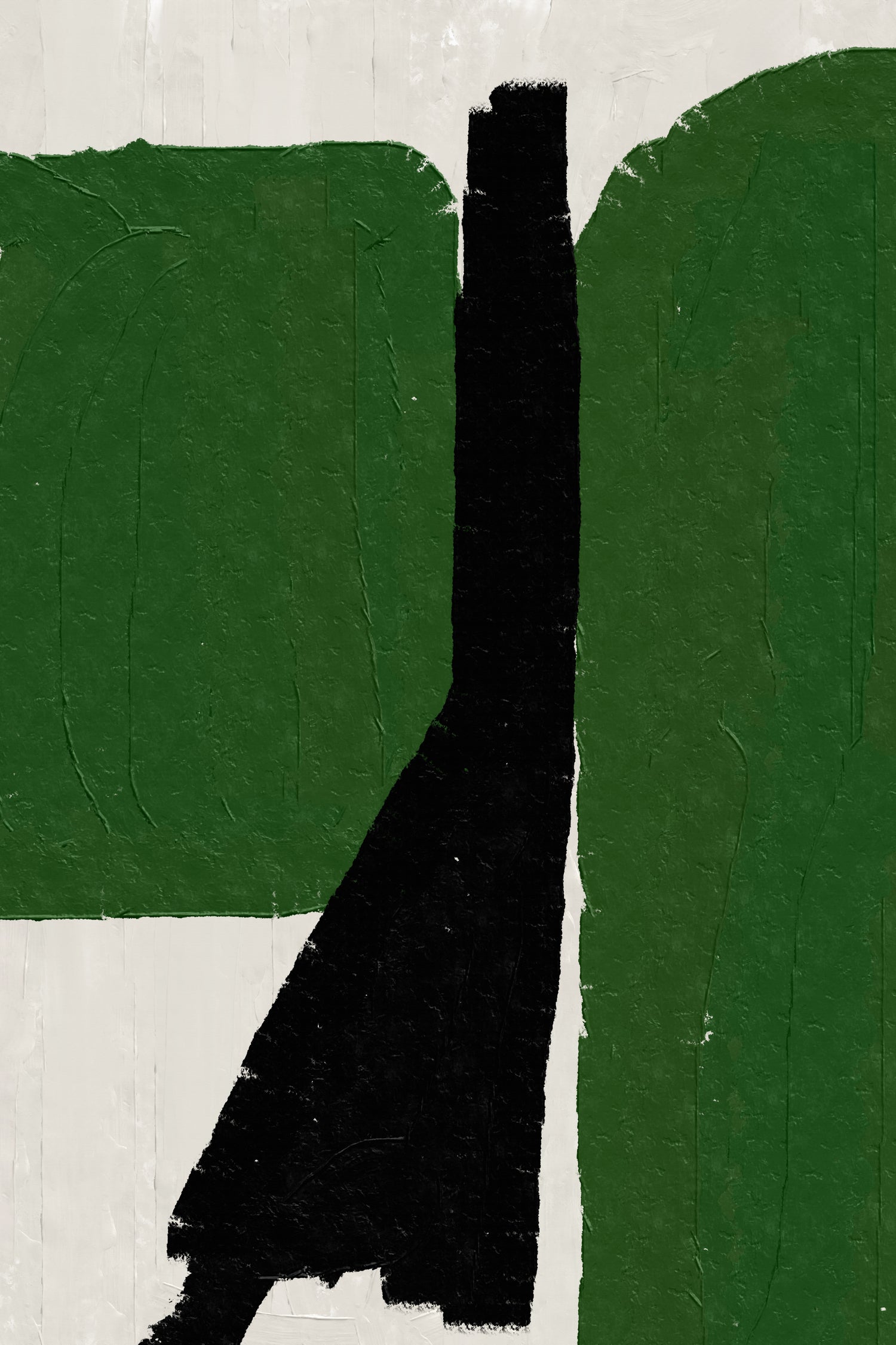 Green Black Oil Abstract by THE MIUUS STUDIO on GIANT ART - abstract painting