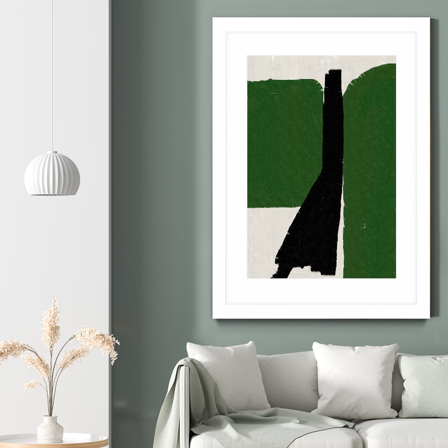 Green Black Oil Abstract by THE MIUUS STUDIO on GIANT ART - abstract painting