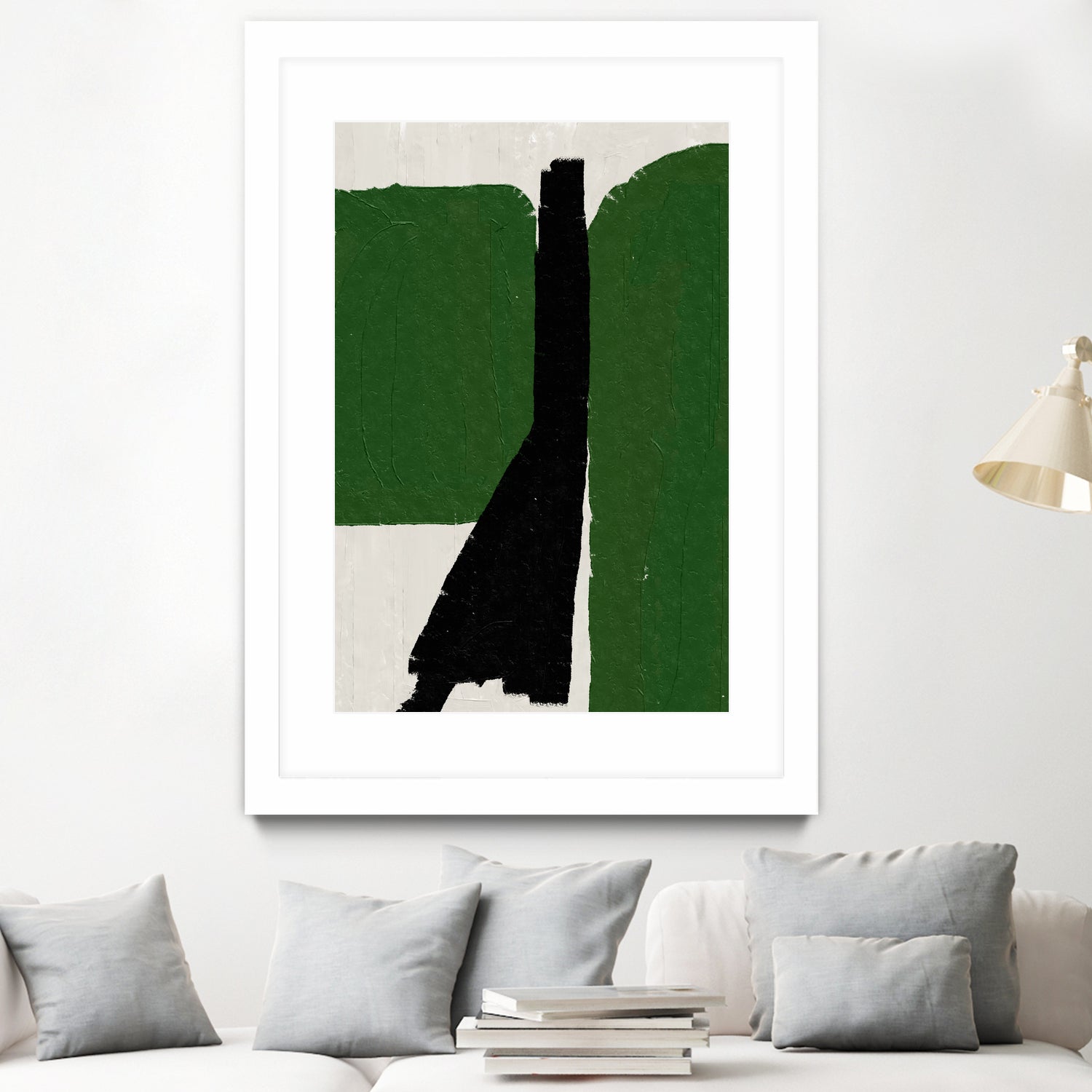 Green Black Oil Abstract by THE MIUUS STUDIO on GIANT ART - abstract painting