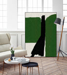 Green Black Oil Abstract by THE MIUUS STUDIO on GIANT ART - abstract painting