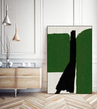 Green Black Oil Abstract by THE MIUUS STUDIO on GIANT ART - abstract painting