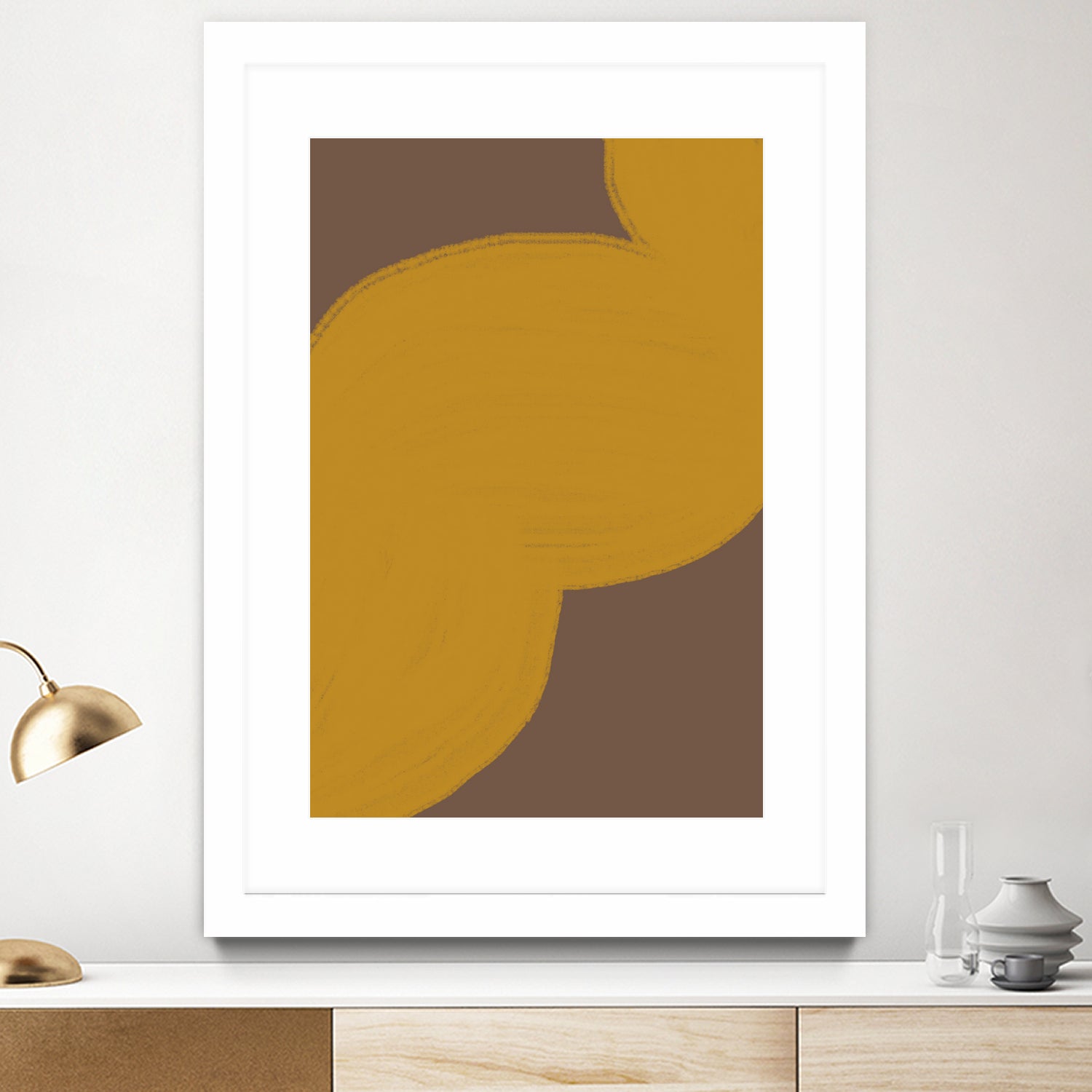 Brown Mustard Artwork by THE on GIANT ART - illustration yellow