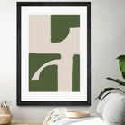 Green Beige Modern by THE on GIANT ART - illustration drawing