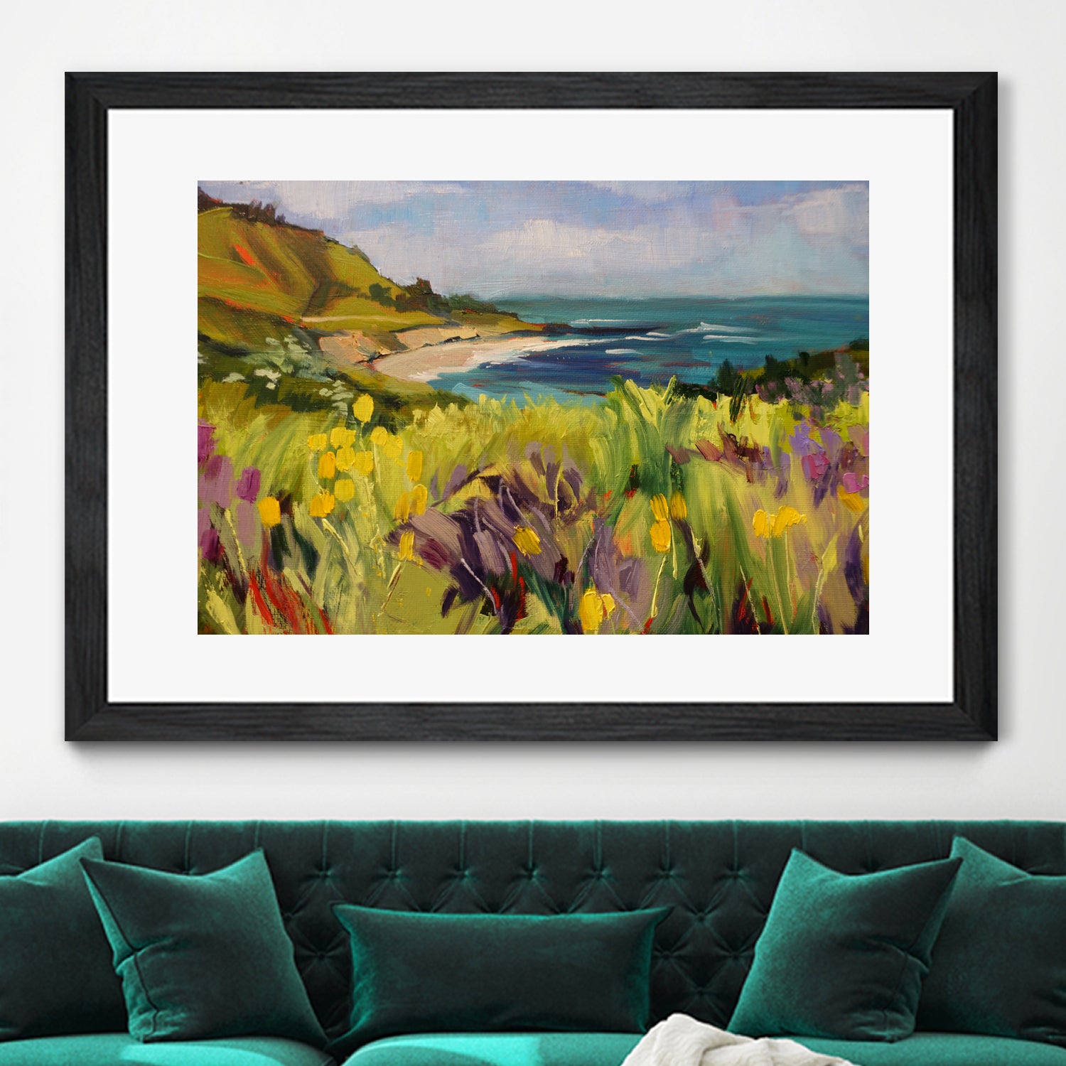 Coastal California  by Maxine Shore  on GIANT ART - green landscape  coast