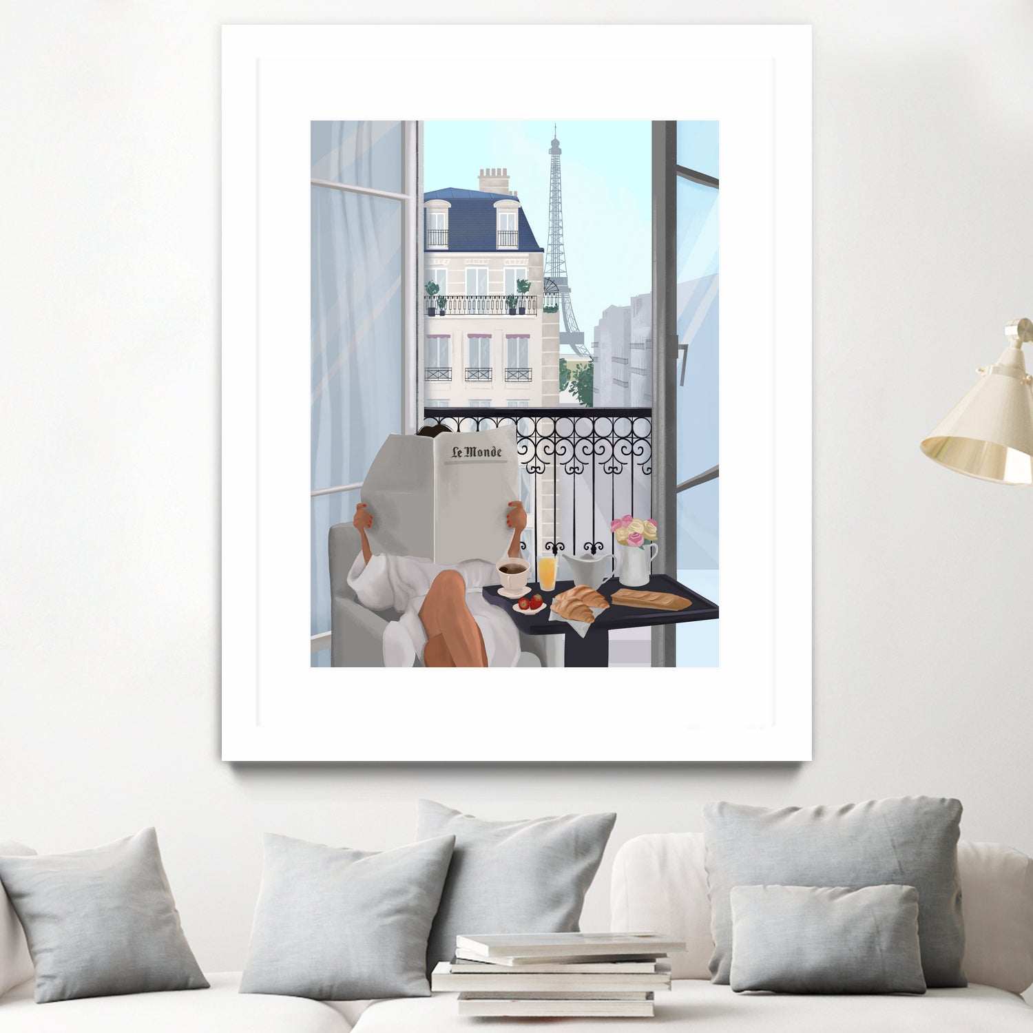 Paris Balcony by Petra Lizde on GIANT ART - illustration  paris 