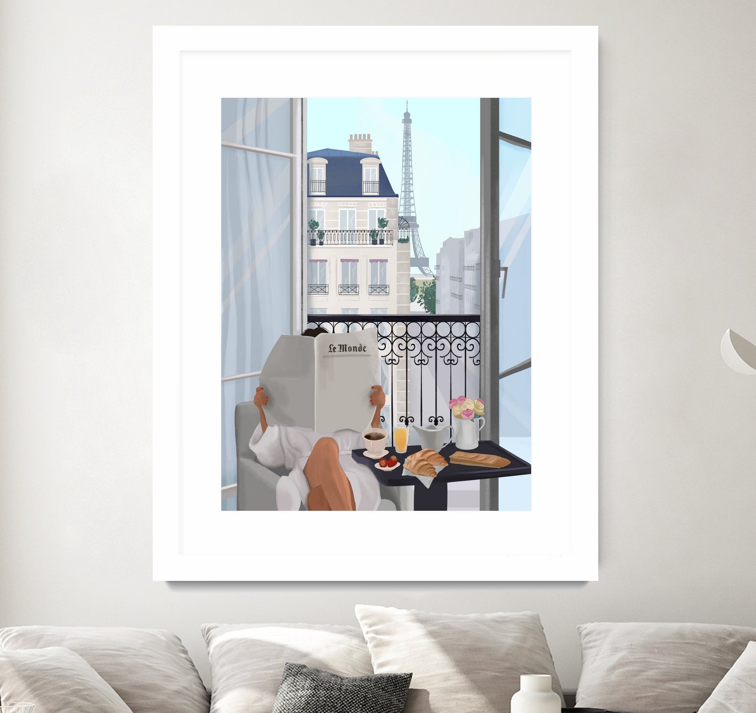 Paris Balcony by Petra Lizde on GIANT ART - illustration  paris 